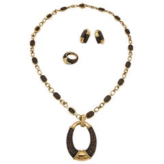 Estate Boucheron Jewelry Suite in Bronze and 18K Gold