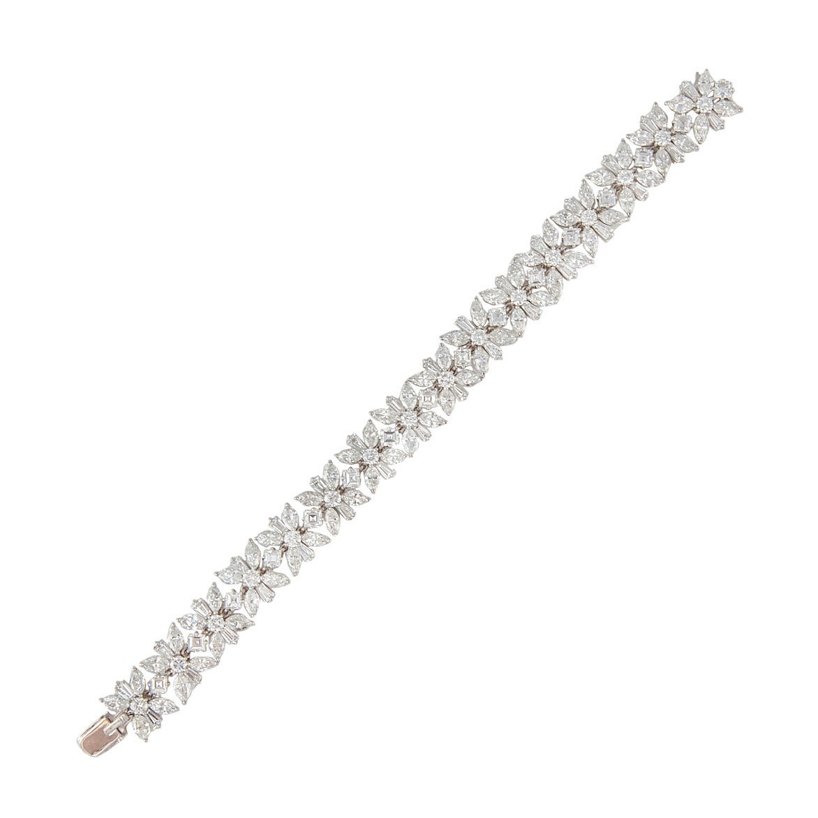 Cartier 1950s Diamond Platinum Bracelet
