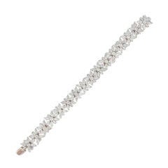 1950s Cartier Diamond Platinum Bracelet 12
