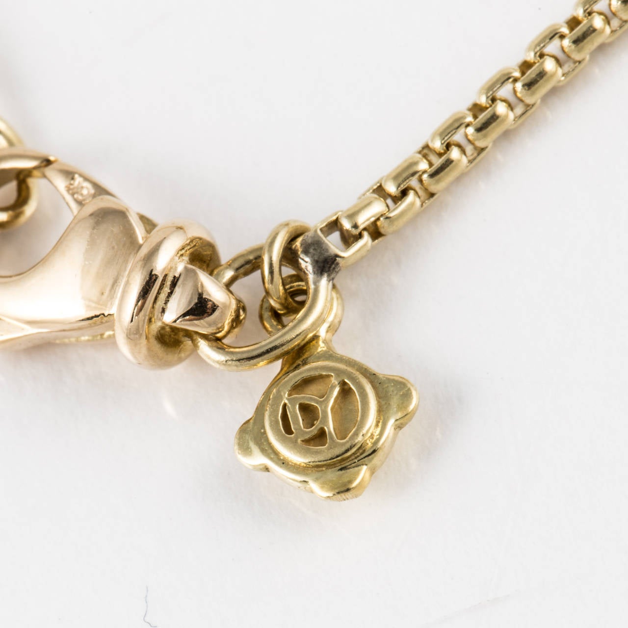 David Yurman Diamond Gold Drop Necklace In Excellent Condition In Houston, TX