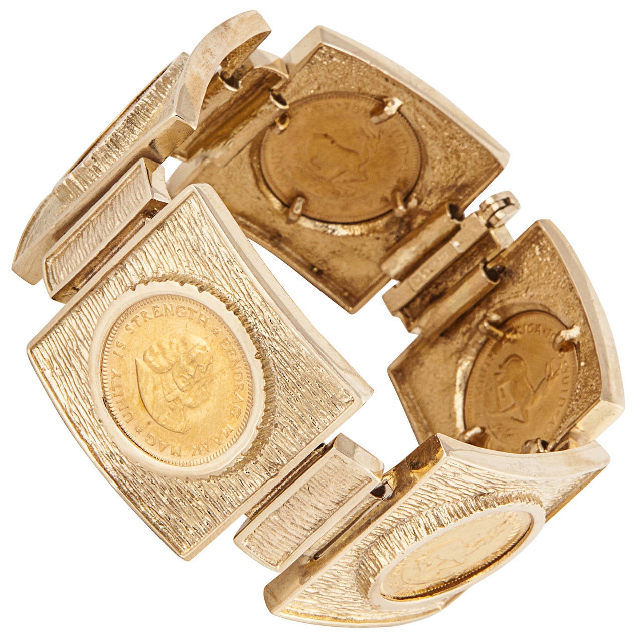 Gold Coin Bracelet with Krugerrands For Sale at 1stdibs