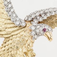 Rosenthal Diamond Gold Platinum Eagle Pin