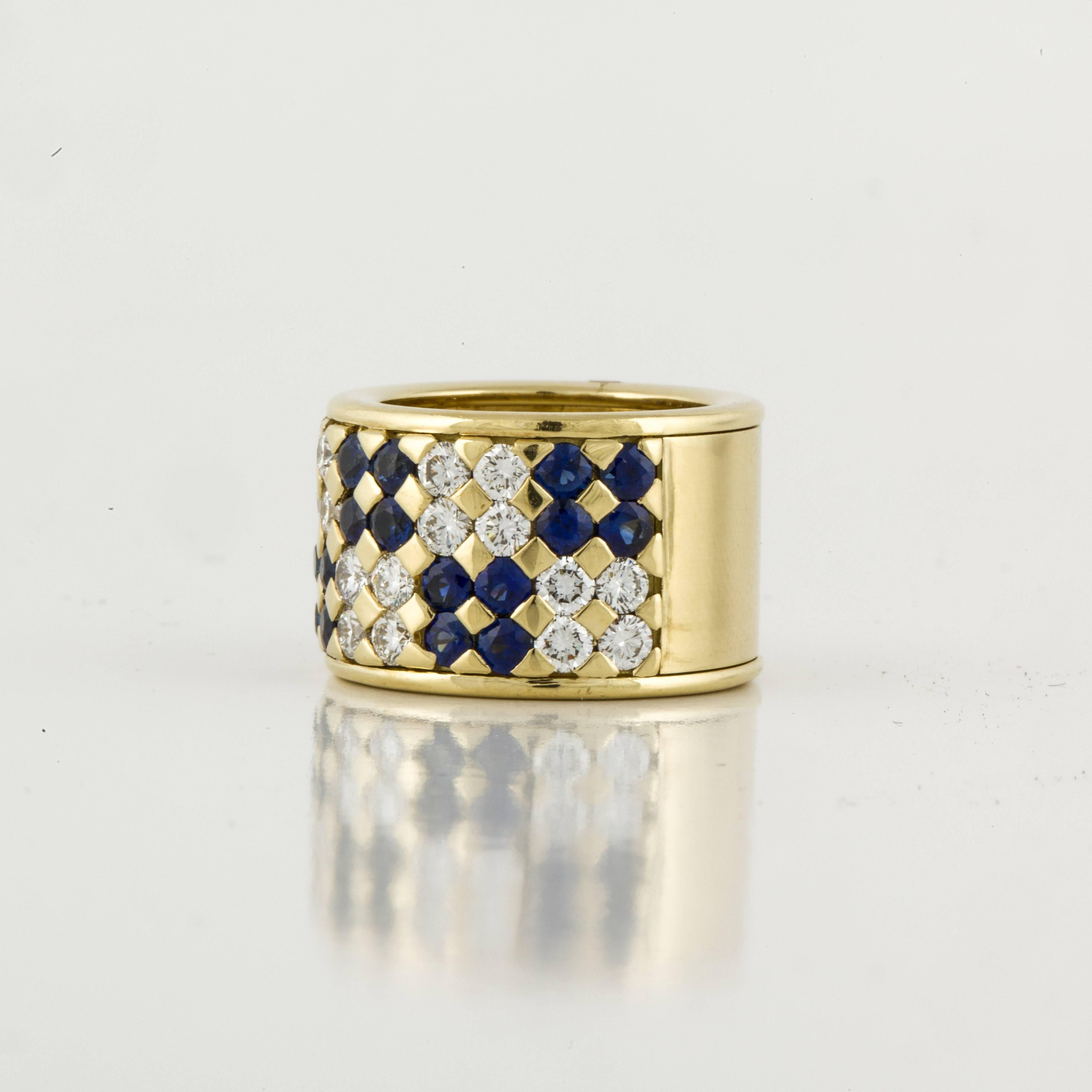 18K yellow gold cigar band 