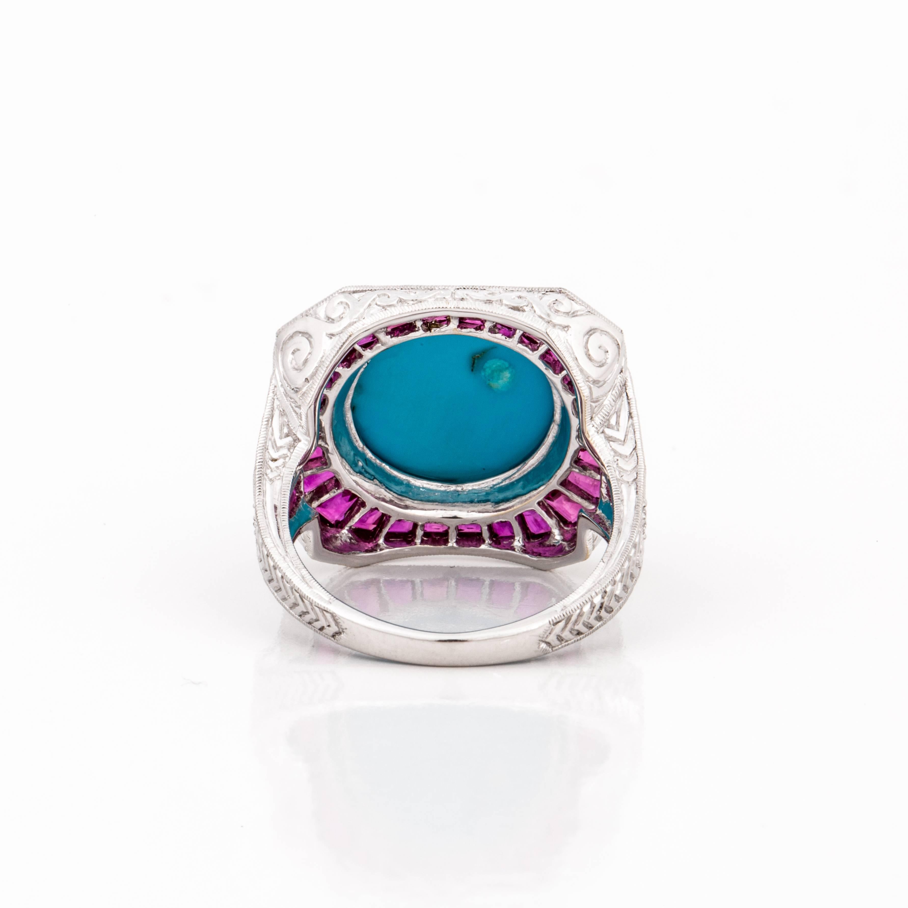 turquoise ruby ring