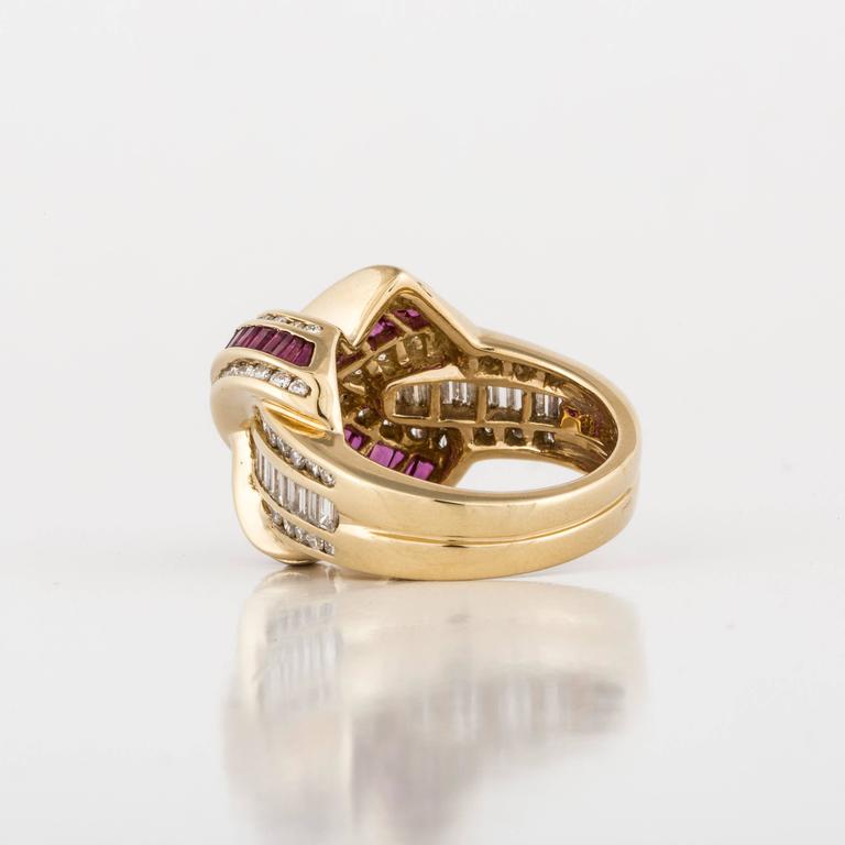 Charles Krypell Ruby Diamond Ring For Sale at 1stdibs