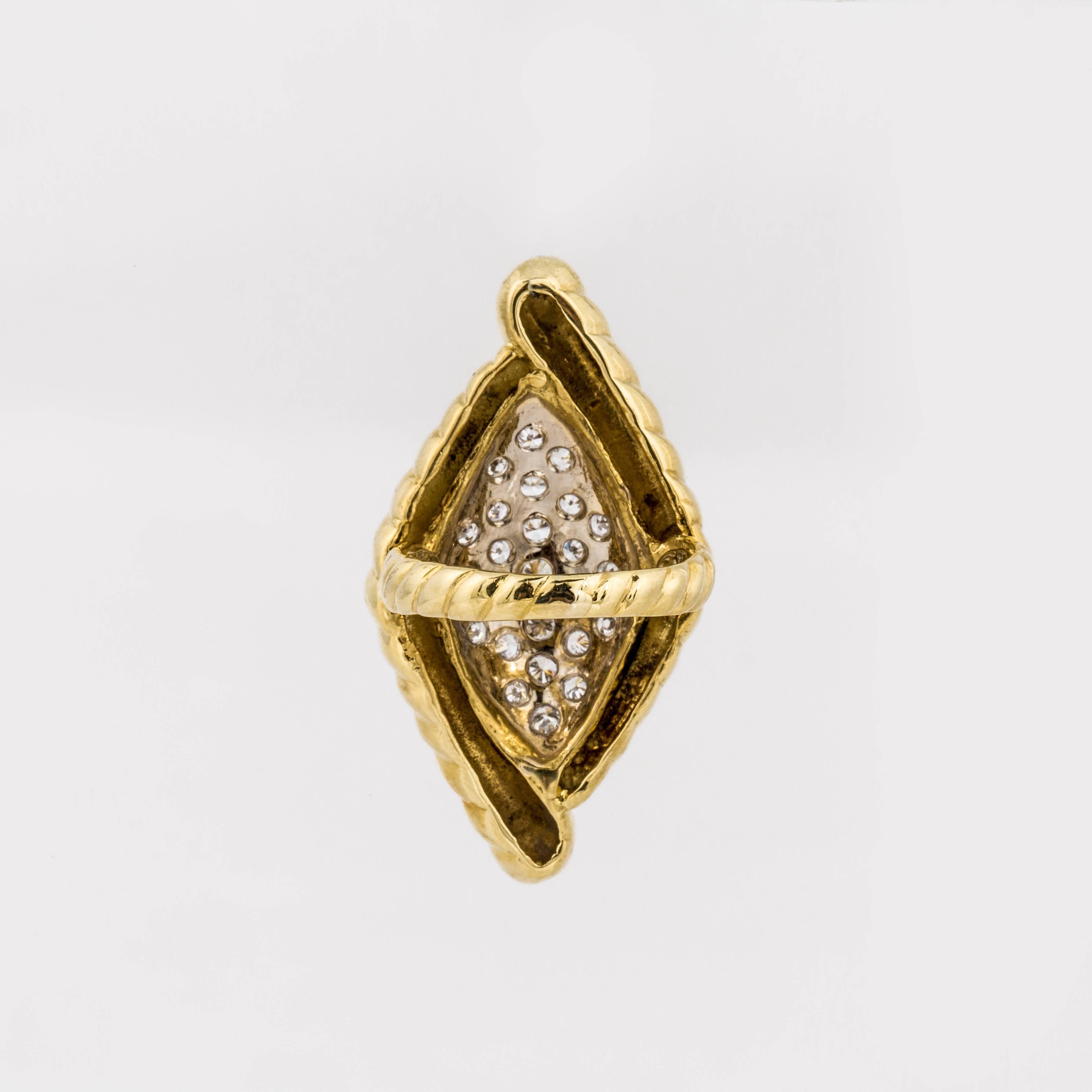 18 Karat Diamond Yellow Gold Ring 1