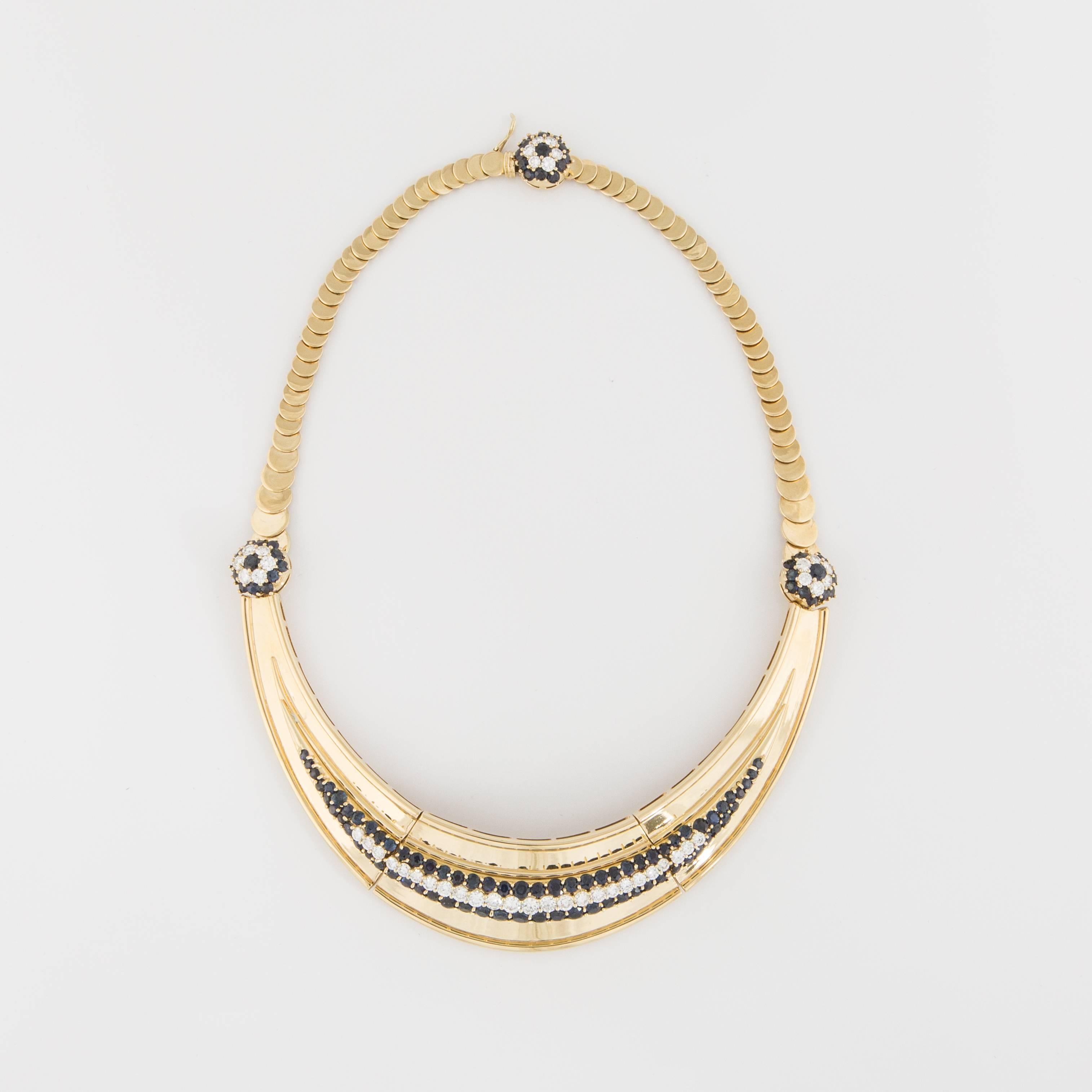 18k gold collar necklace