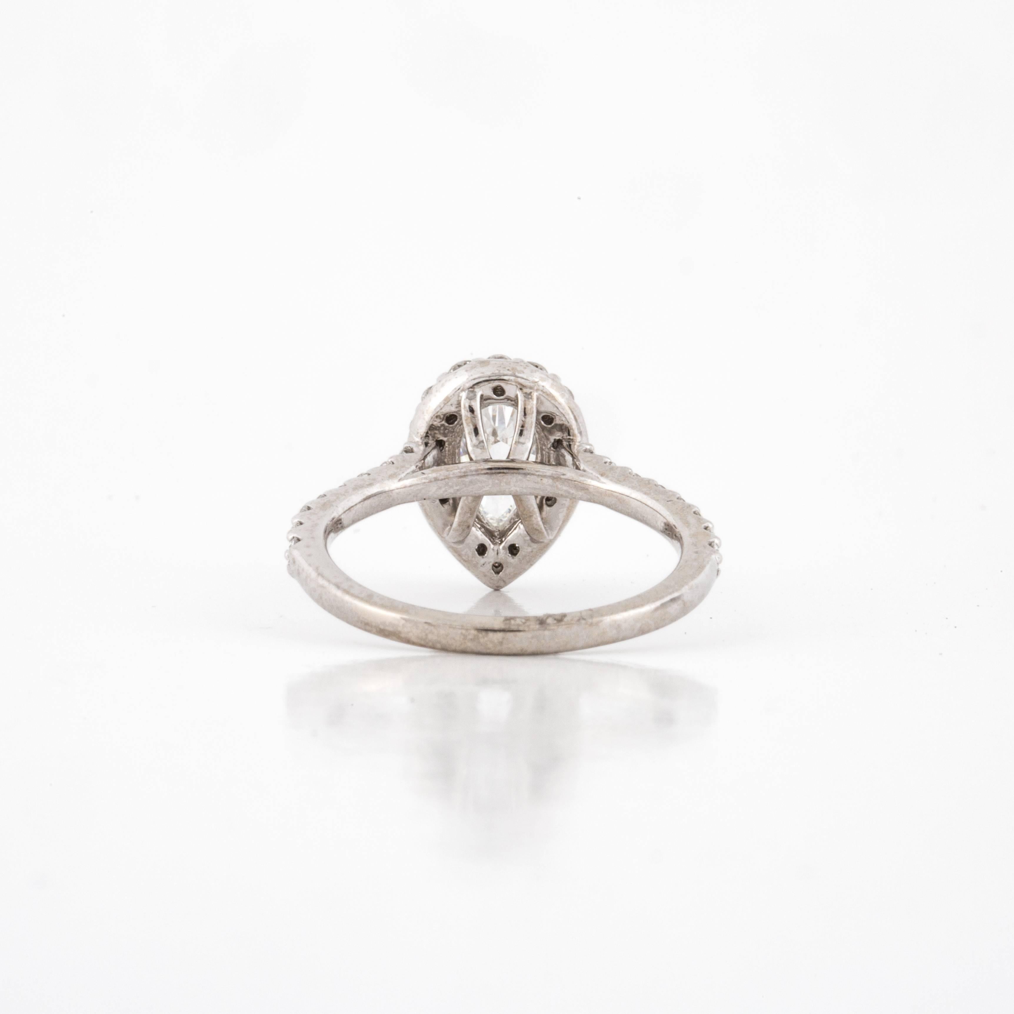 Women's Ritani Pear Shaped Diamond Engagement Ring