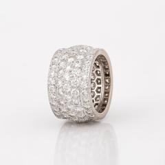 Estate Cartier Nigeria Diamond Band in 18K White Gold