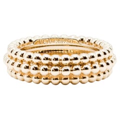 Bague « Perlée » à trois rangées en or 18 carats de Van Cleef & Arpels, taille 48