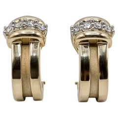 Vintage Tiffany & Co. 18K Gold Atlas Diamond Earrings