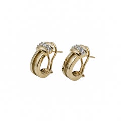 Vintage Tiffany & Co. 18K Gold Atlas Diamond Earrings