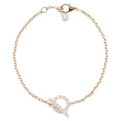 Estate Hermes 18K Rose Gold Finesse Diamond Bracelet