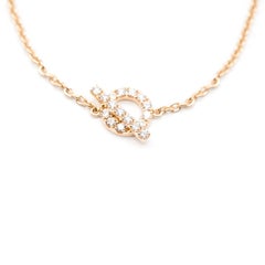 Estate Hermes 18K Rose Gold Finesse Diamond Bracelet