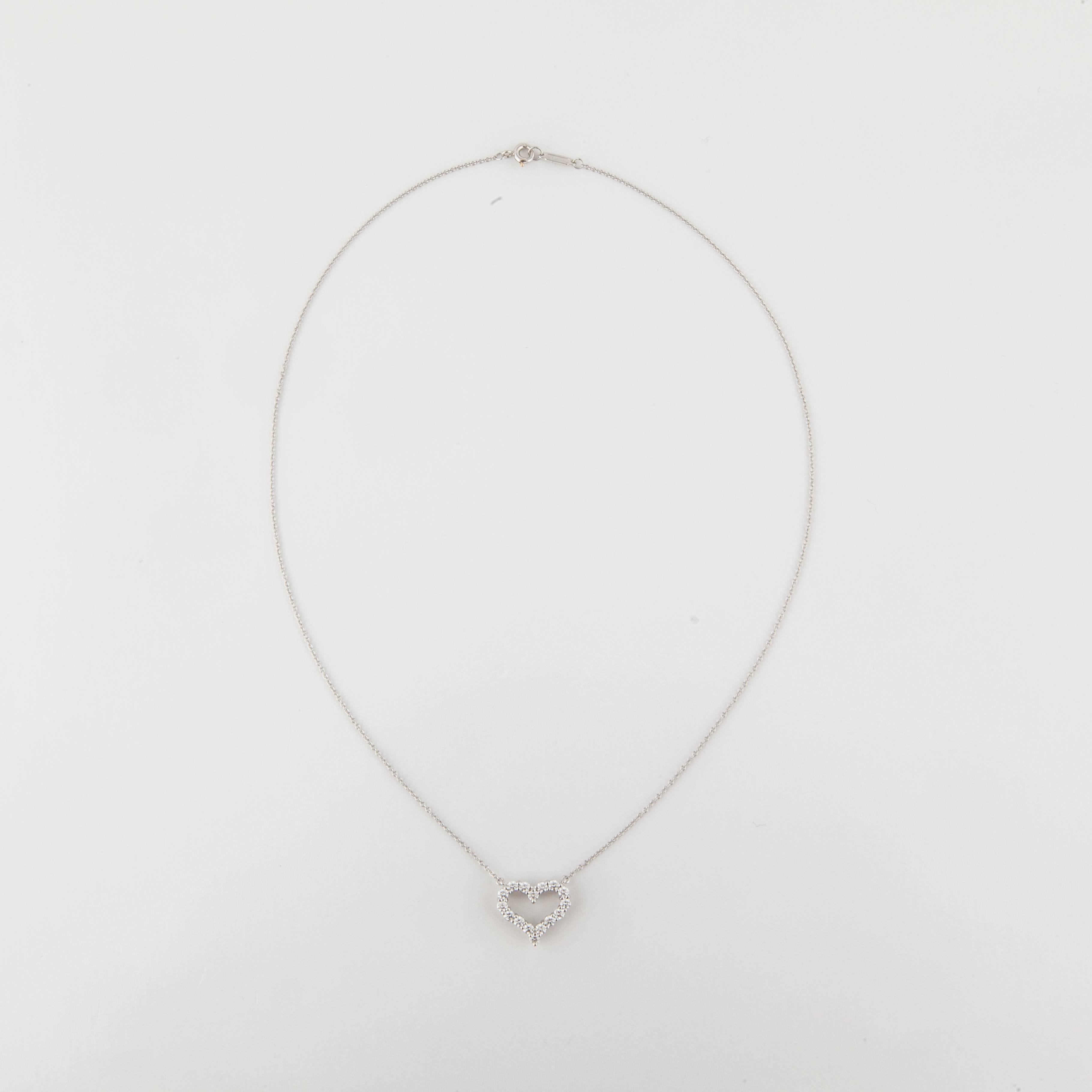 tiffany diamond heart necklace