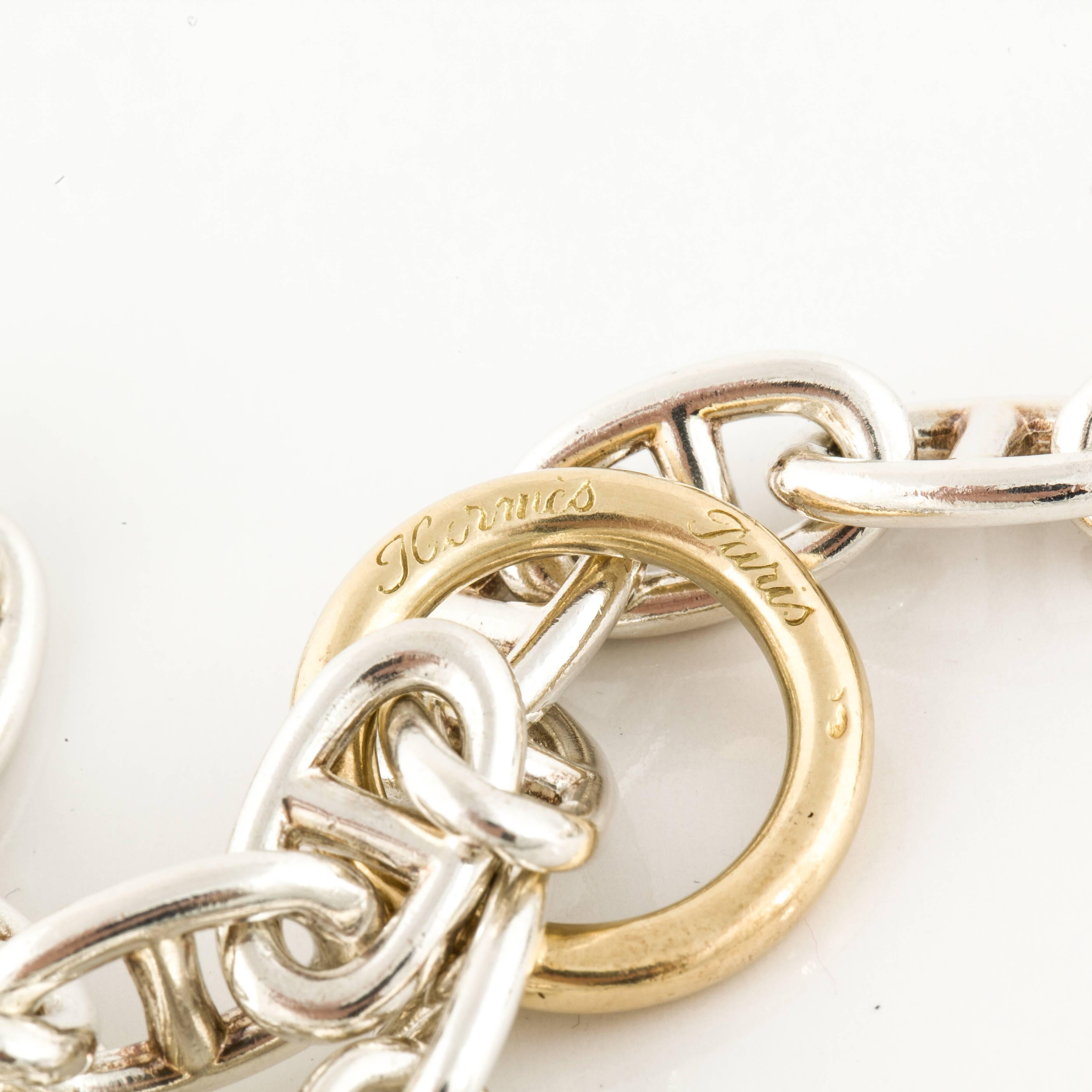 hermes chaine d'ancre necklace silver