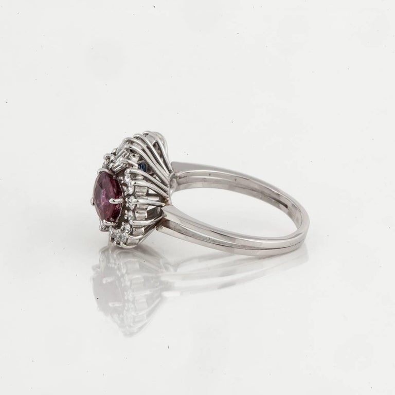 Ruby Sapphire and Diamond Ring in Platinum For Sale at 1stDibs ruby