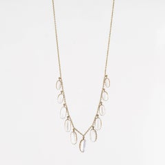 Victorian 15K Gold Moonstone Necklace