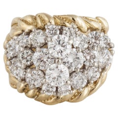 Jose Hess 18K Gold Diamond Cluster Ring