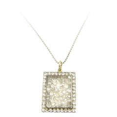 Renee Lewis Diamond Platinum Shake Pendant Necklace