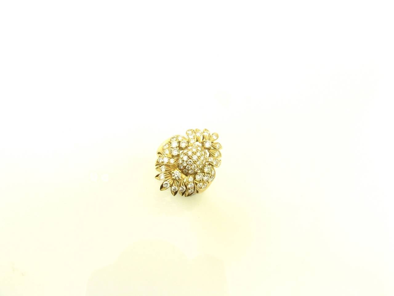 Women's Chic Diamond Gold Cocktail Ring