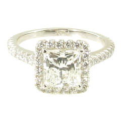 Tiffany & Co. Diamant Platin Princess Cut Verlobungsring