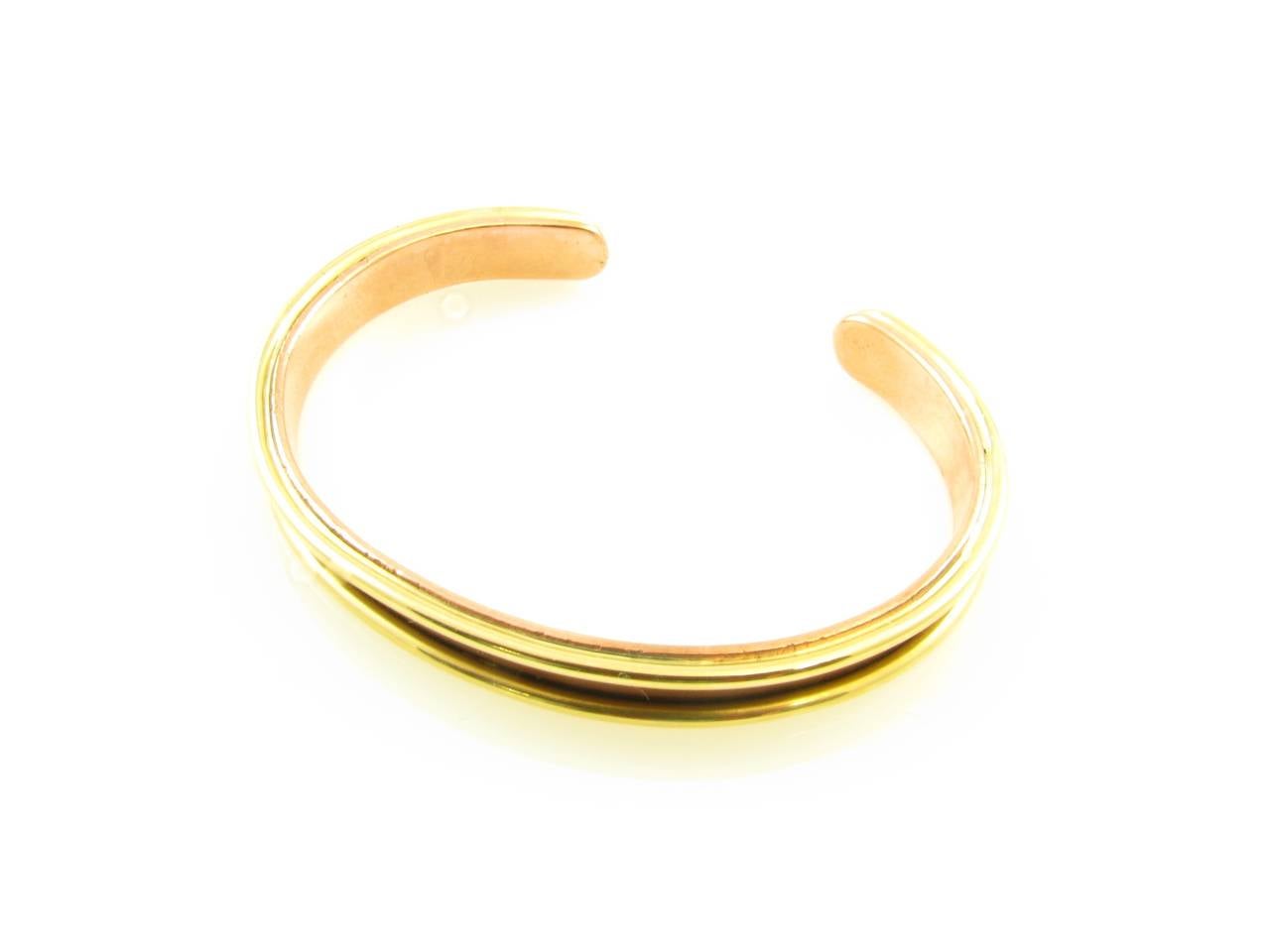 Cartier Copper Yellow Gold Bangle Bracelet