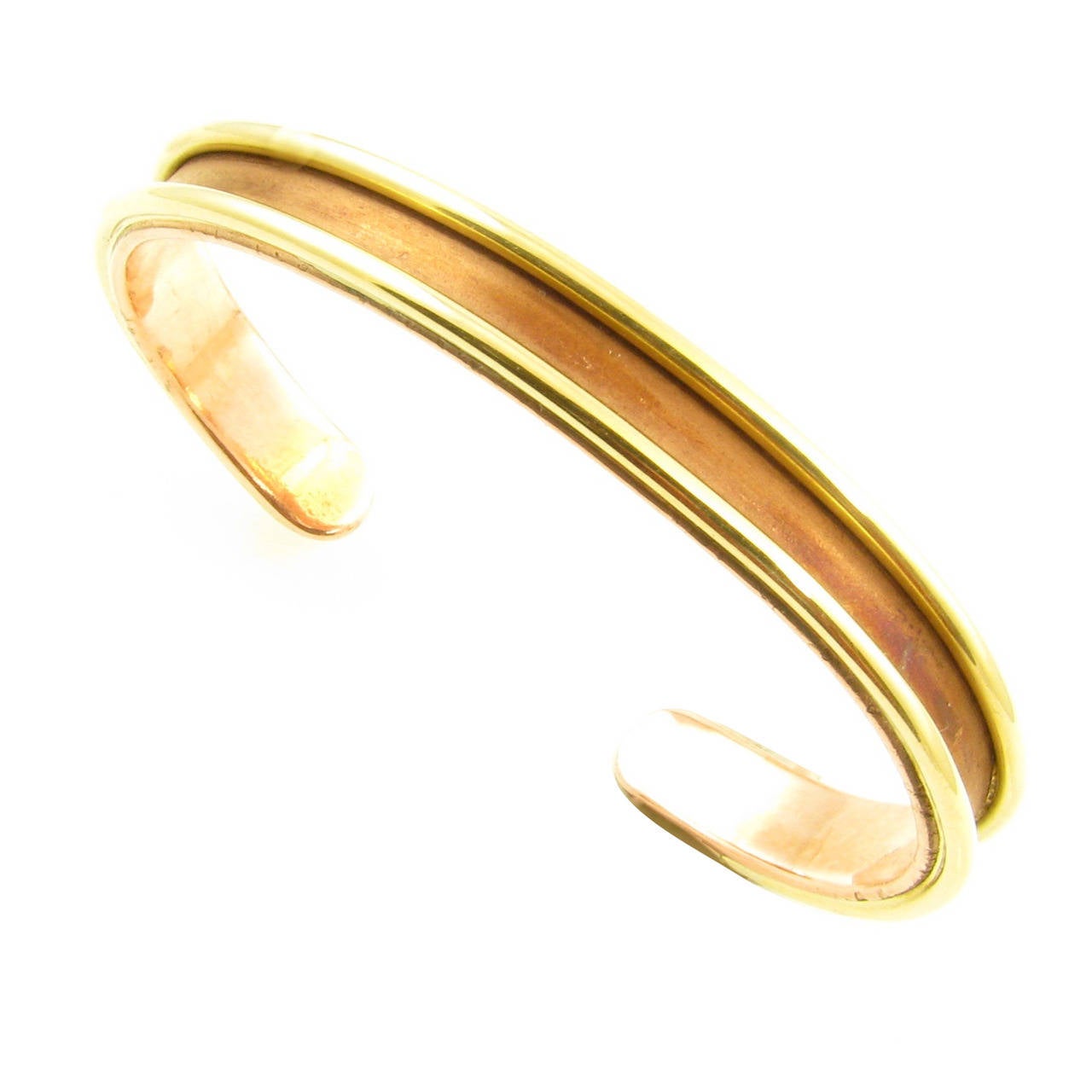 Cartier Copper Yellow Gold Bangle Bracelet at 1stDibs cartier copper