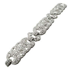 An Art Deco Platinum and Diamond Bracelet.