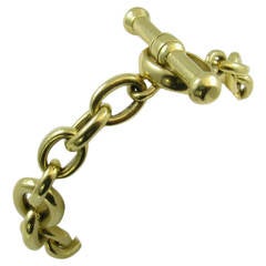 Kieselstein-Cord Country Gold Toggle Link Bracelet