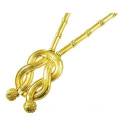 Ilias Lalaounis Gold Hercules Knot Necklace