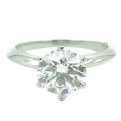 Tiffany & Co. GIA Cert 1.71 carat Diamond Platinum Engagement Ring