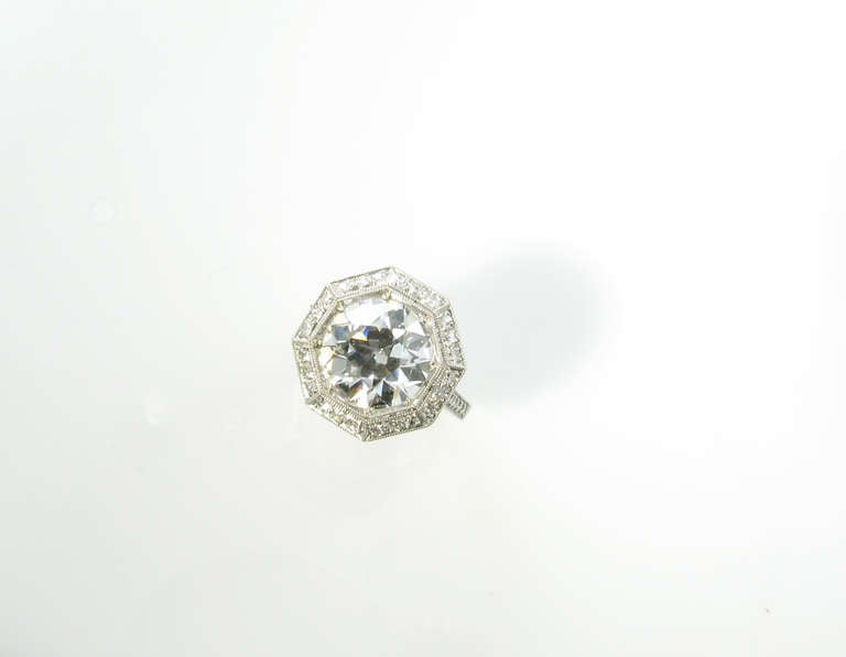 A Spectacular Edwardian Platinum and Diamond Ring. 2