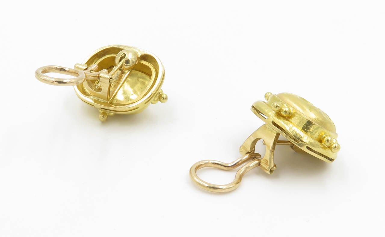 Elizabeth Locke Gold Bee Earrings