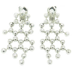 Cartier Diamond Gold "Perles de Diamants" Earrings