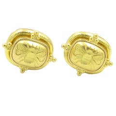 Elizabeth Locke Gold Bee Earrings