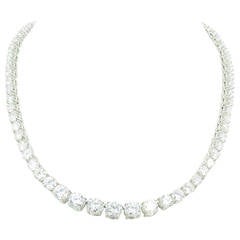 A Gorgeous Platinum and Diamond Necklace.