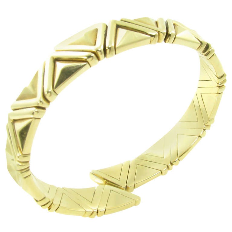 Bulgari Yellow Gold Cuff Bracelet