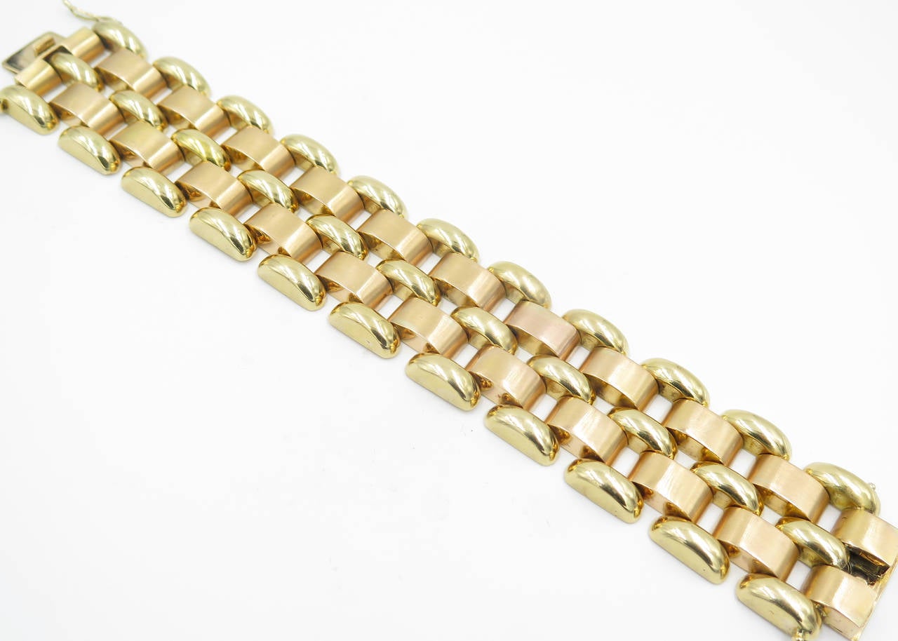 Two Color Gold Link Bracelet 2