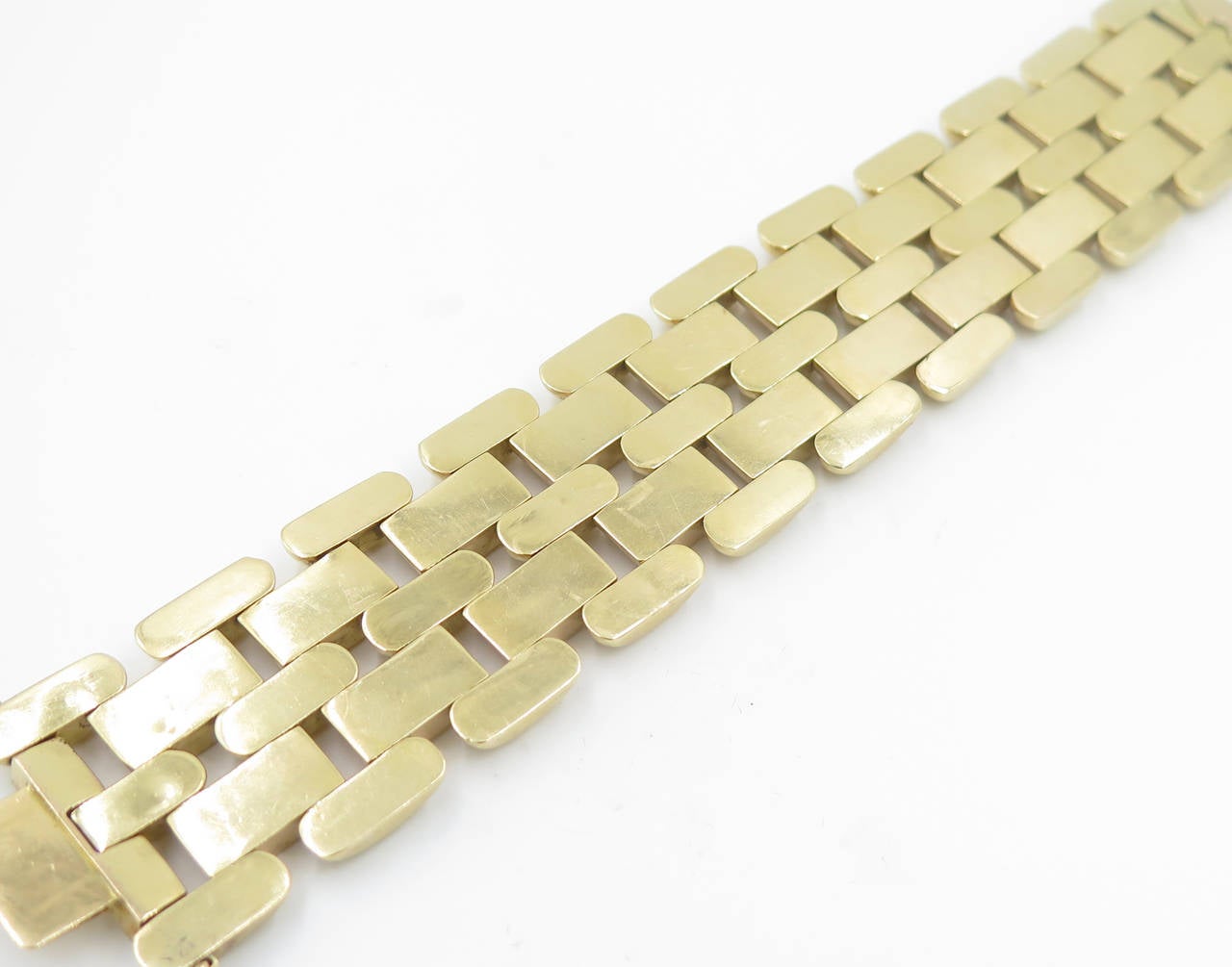 Women's Two Color Gold Link Bracelet