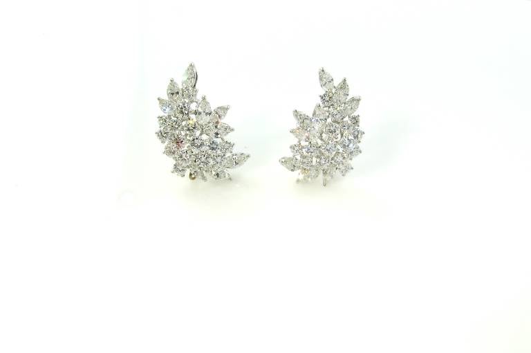 tiffany diamond cluster earrings