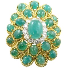 Beautiful Emerald and Diamond Brooch