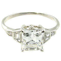 A Gorgeous Art Deco Diamond Platinum Engagement Ring