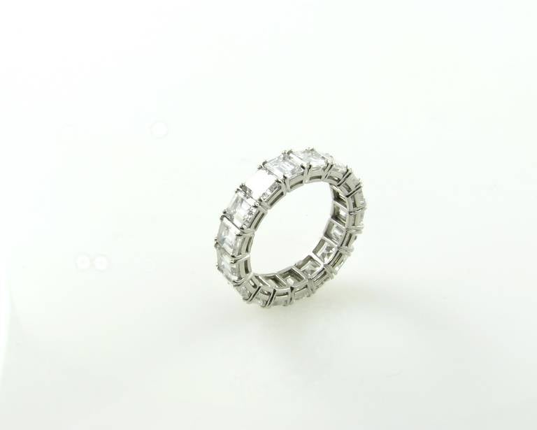 Harry Winston Diamond Platinum Eternity Band In Excellent Condition In New York, NY