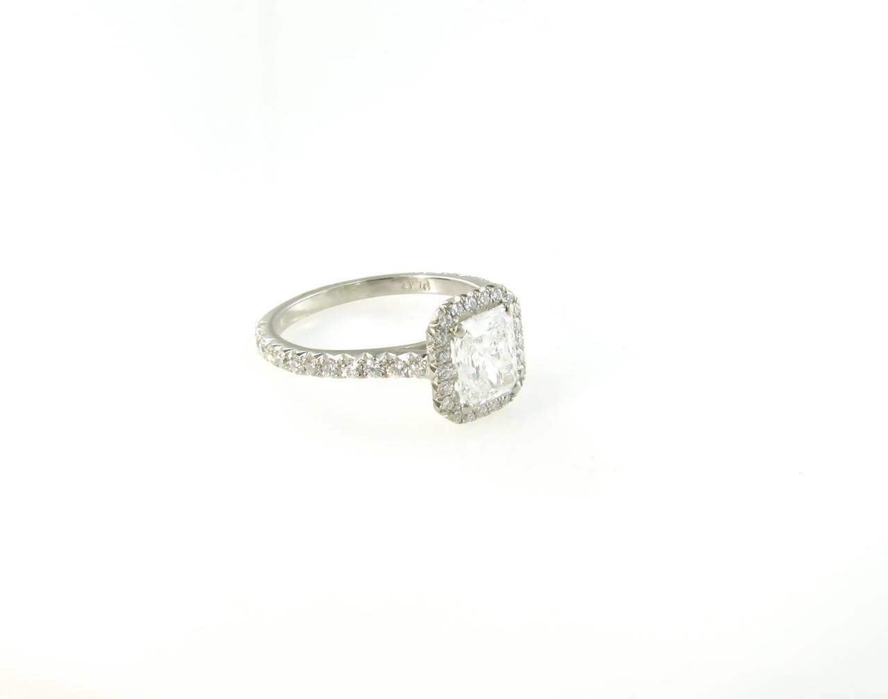 Diamond Micro Set Platinum Engagement Ring