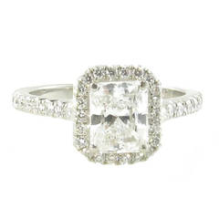 Diamond Micro Set Platinum Engagement Ring