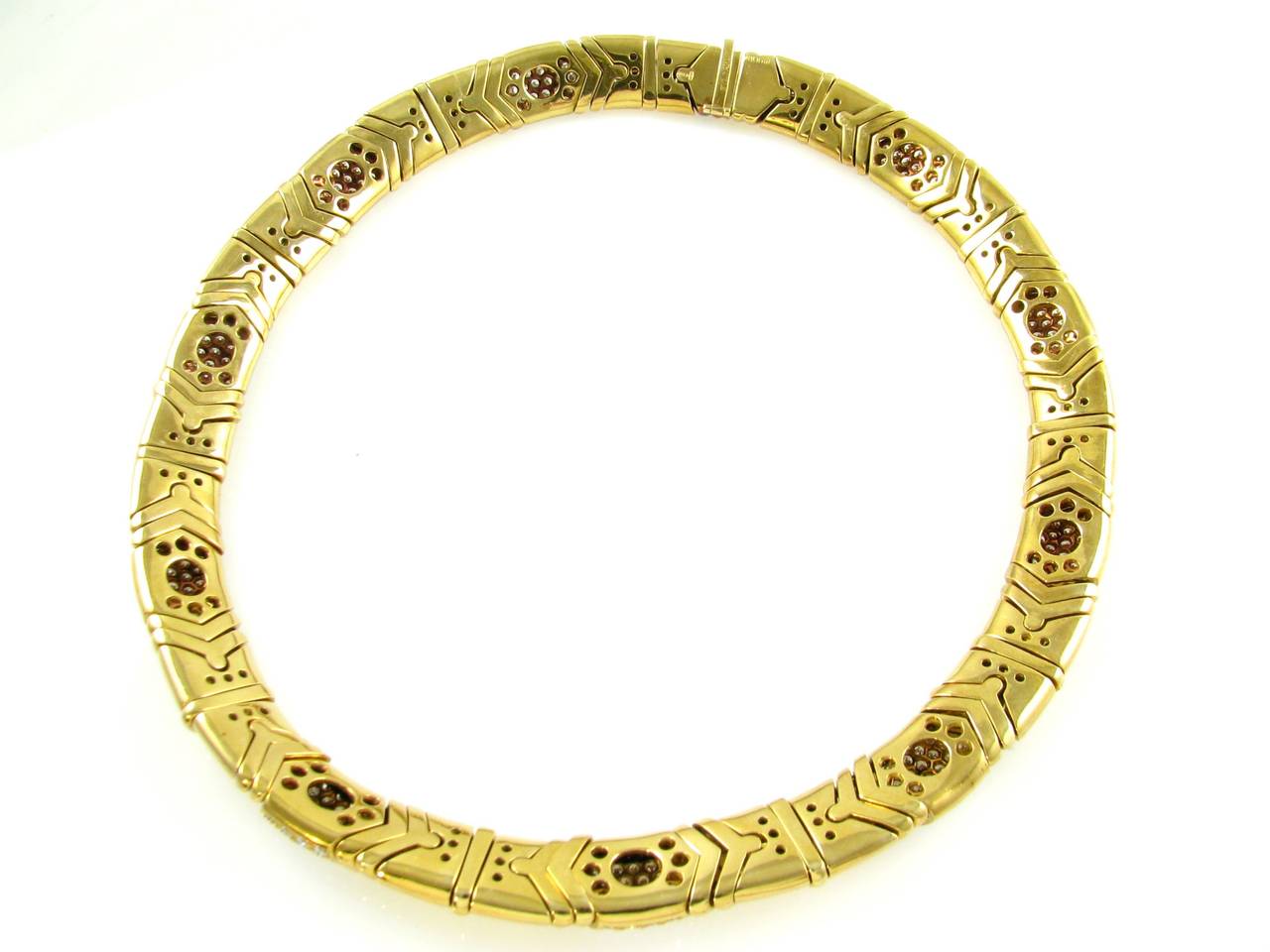 BULGARI Gold and Diamond Necklace. In Excellent Condition In New York, NY
