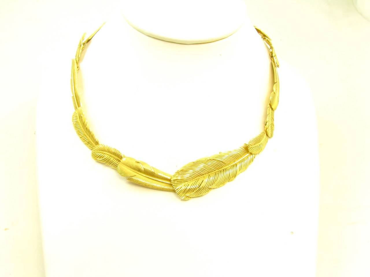 Angela Cummings Gold Feather Necklace