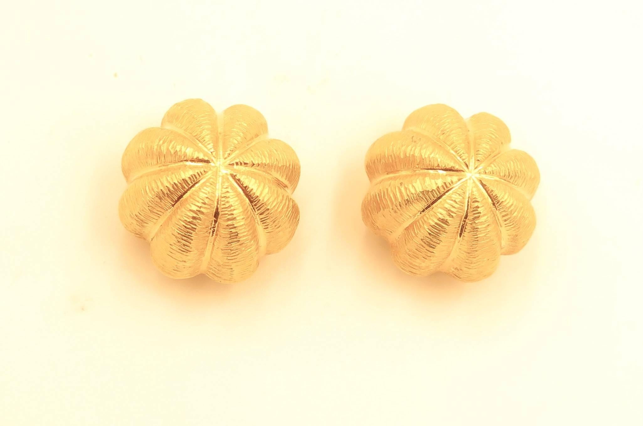 Women's TIFFANY & CO., Gold Sea Urchin Earrings.