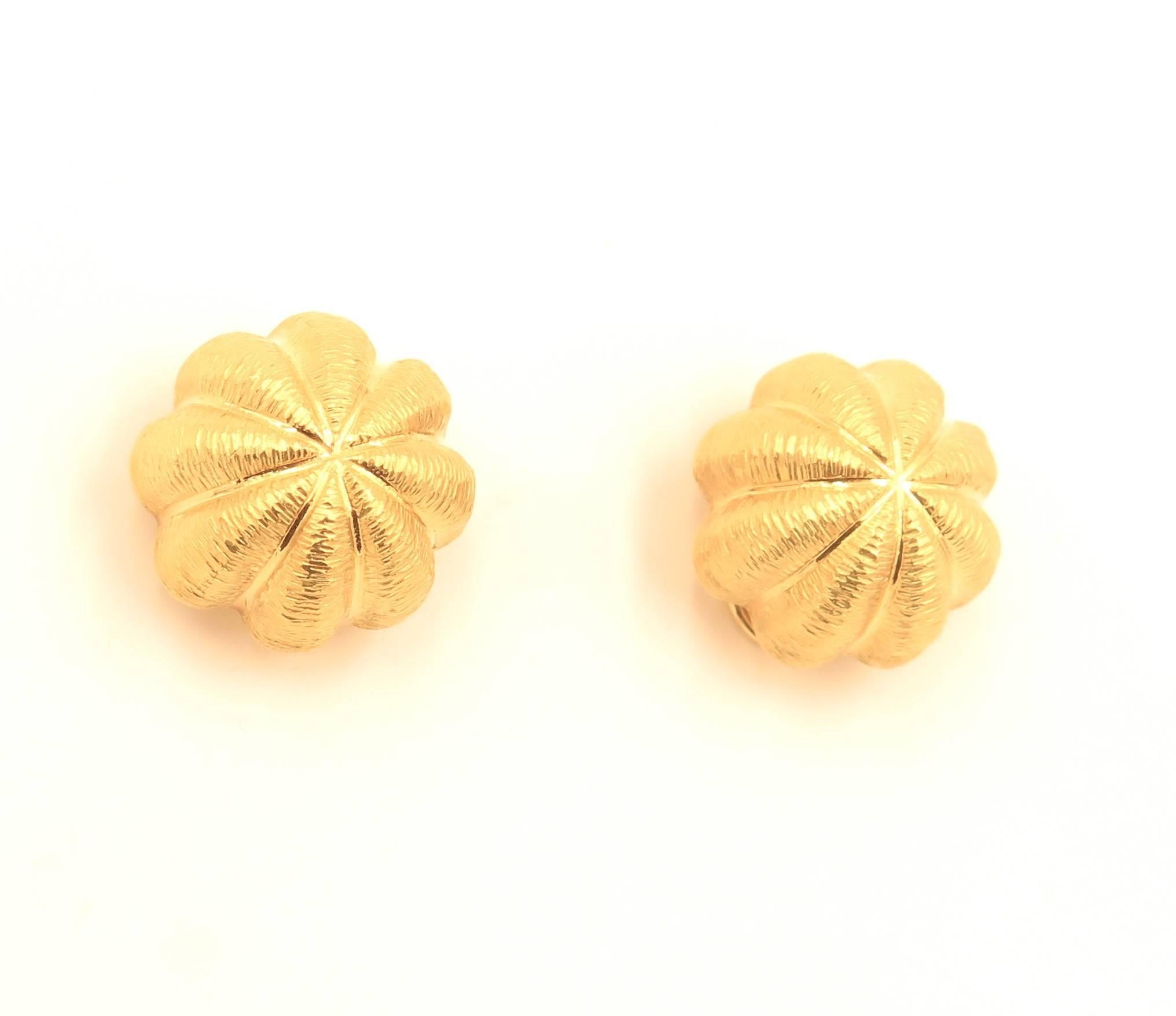 TIFFANY & CO., Gold Sea Urchin Earrings. 2